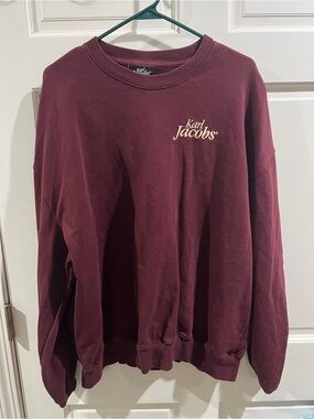 Men's Karl Jacobs Crewneck Sweatshirt in Burgundy size xl